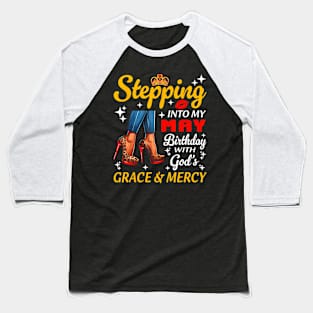 Stepping Into May Birthday Black Woman Girl High Heels Baseball T-Shirt